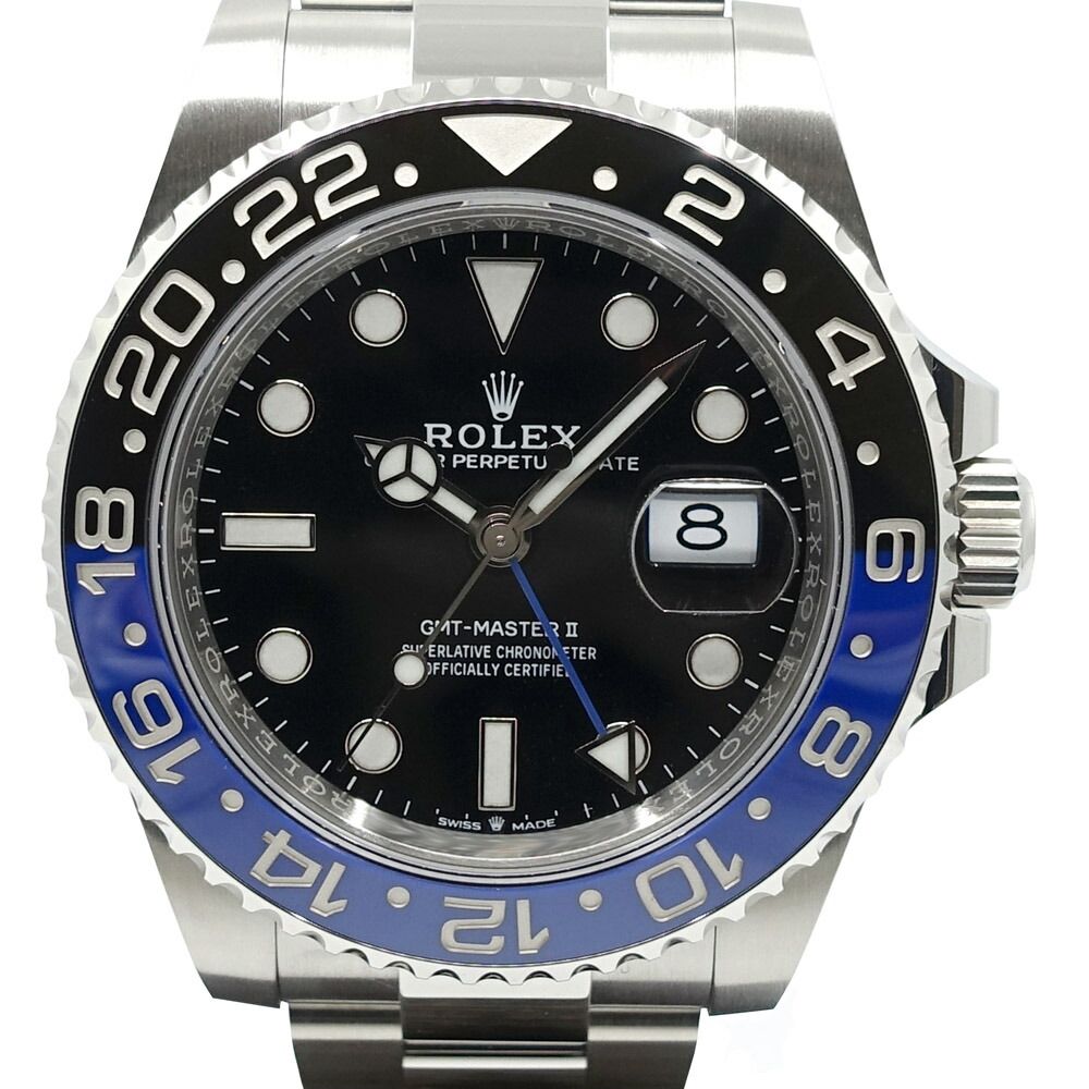 Rolex GMT Master 2 40 mm SS Black Dial Oyster Bracelet Automatic Winding