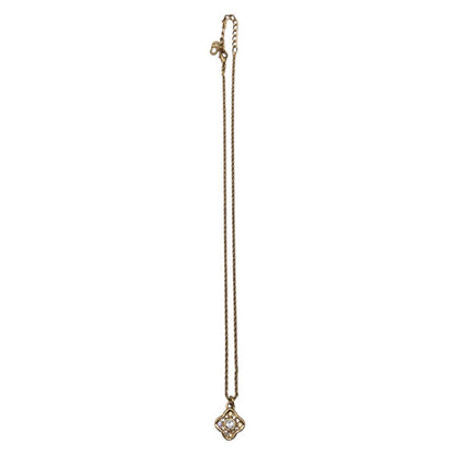 Dior Vintage Line Stone Gold Metal Necklace Pendant — view 4