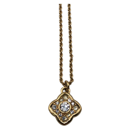 Dior Vintage Line Stone Gold Metal Necklace Pendant — view 2