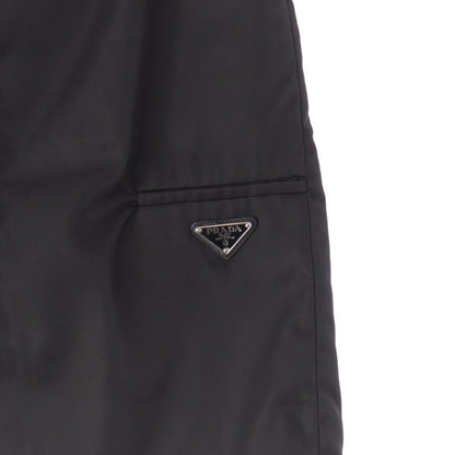 Prada Wrap Skirt Triangle Logo Ribbon Black 38 — view 4