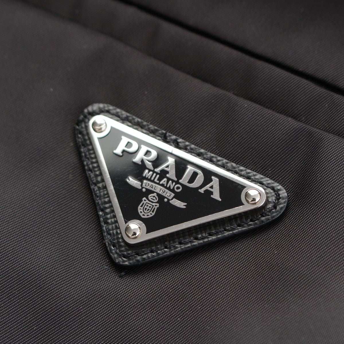 Prada Wrap Skirt Triangle Logo Ribbon Black 38 — view 7