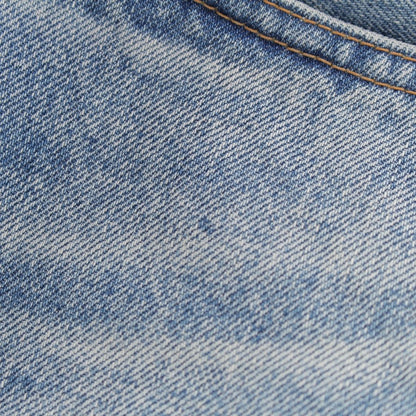 Celine Cotton Back Slit Washed Denim Skirt Indigo Blue 27 — view 8