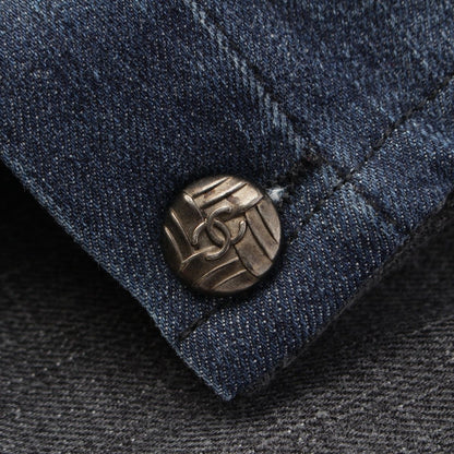 Chanel Bicolor Denim Pants Indigo 40 — view 7