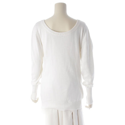 Chanel Cotton CC Logo Embroidery Clover Button Long Sleeve Sweater Knit Top — view 4
