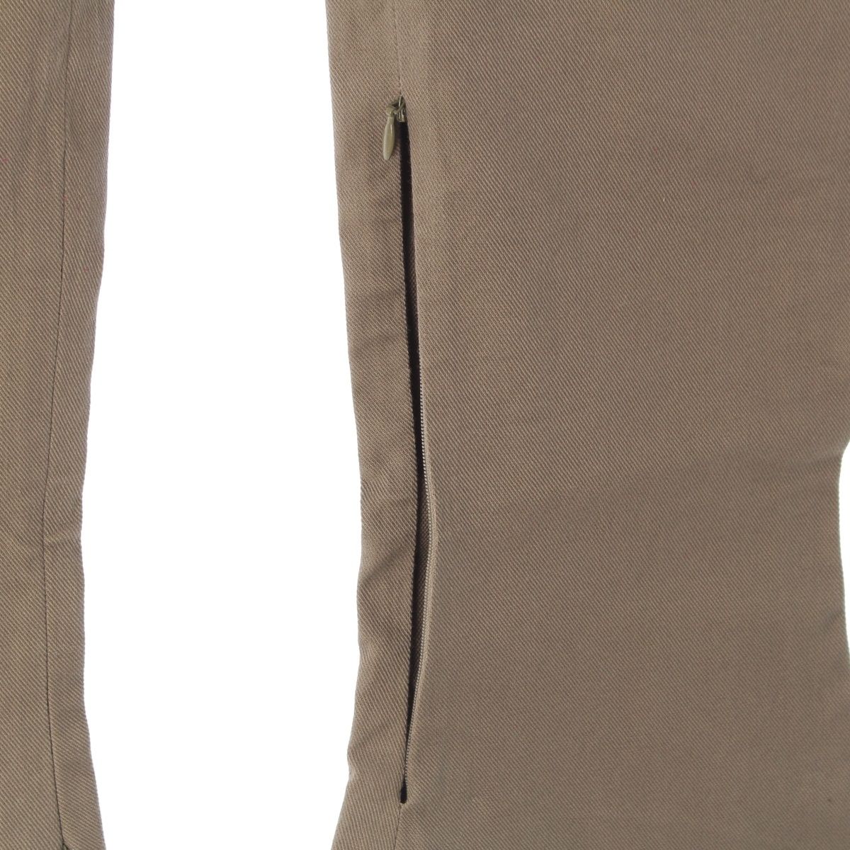 Chanel CC Logo Embroidery Denim Pants Khaki 42 — view 5