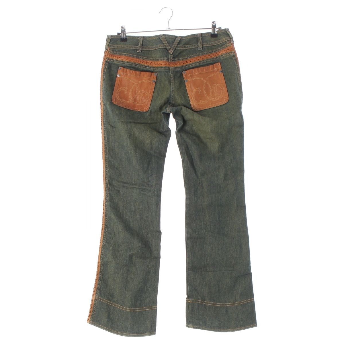 Dior Galliano Era Leather Trim Pants — view 2
