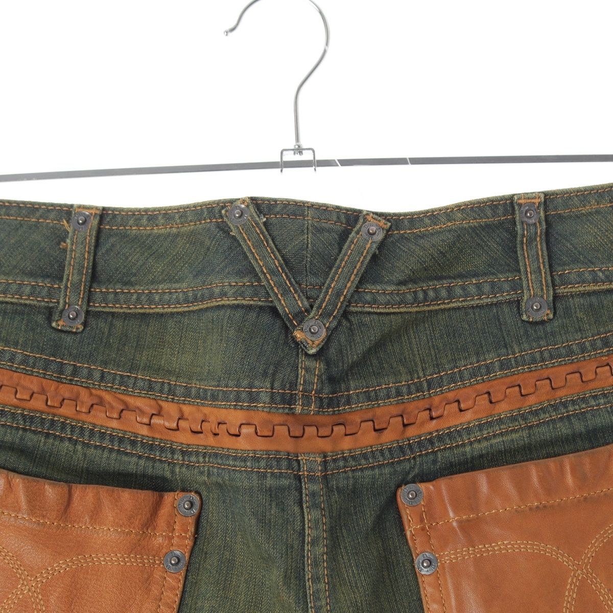 Dior Galliano Era Leather Trim Pants — view 7