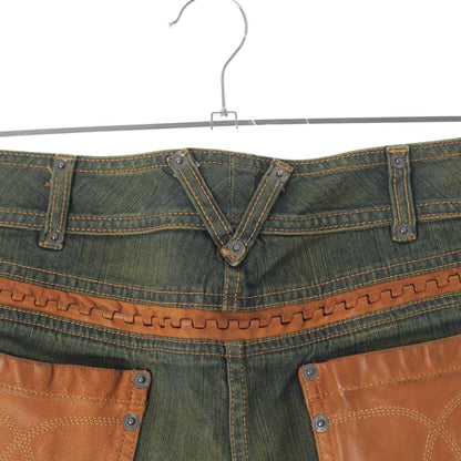 Dior Galliano Era Leather Trim Pants — view 7