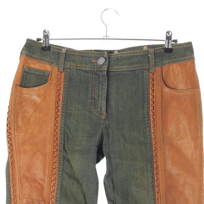 Dior Galliano Era Leather Trim Pants — view 3