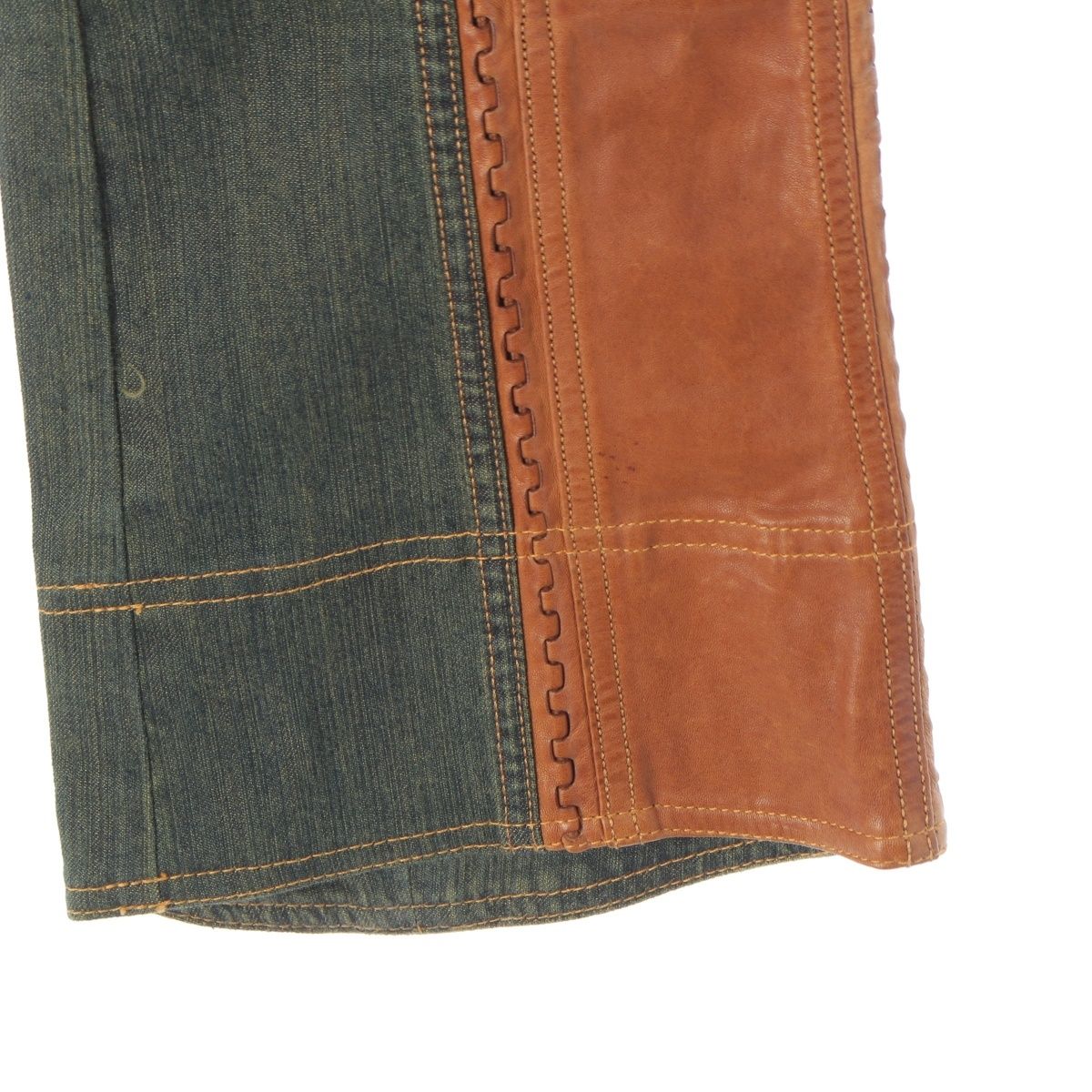 Dior Galliano Era Leather Trim Pants — view 6