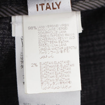 Brunello Cucinelli Wool Check Trousers Pants Gray 38 — view 8