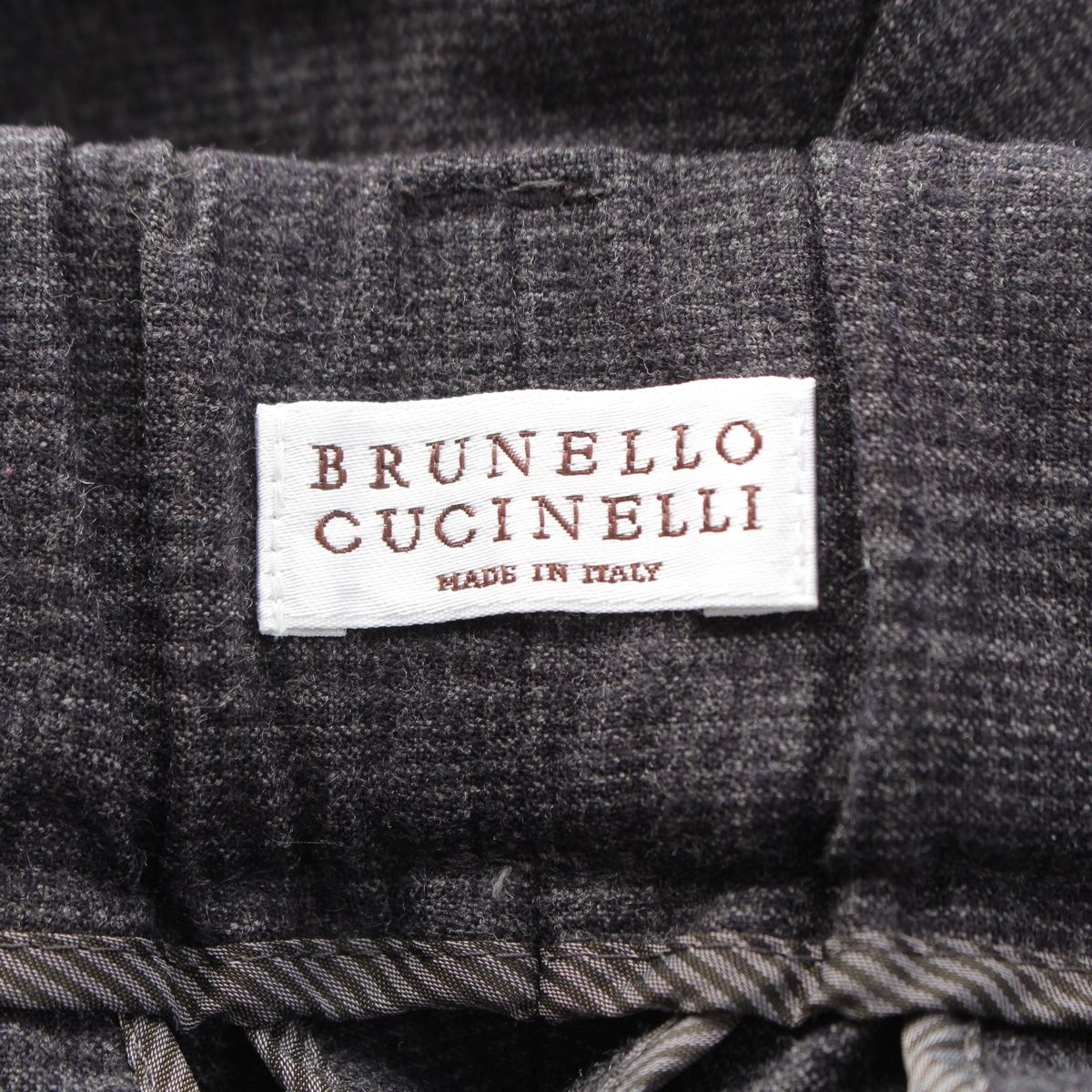 Brunello Cucinelli Wool Check Trousers Pants Gray 38 — view 7