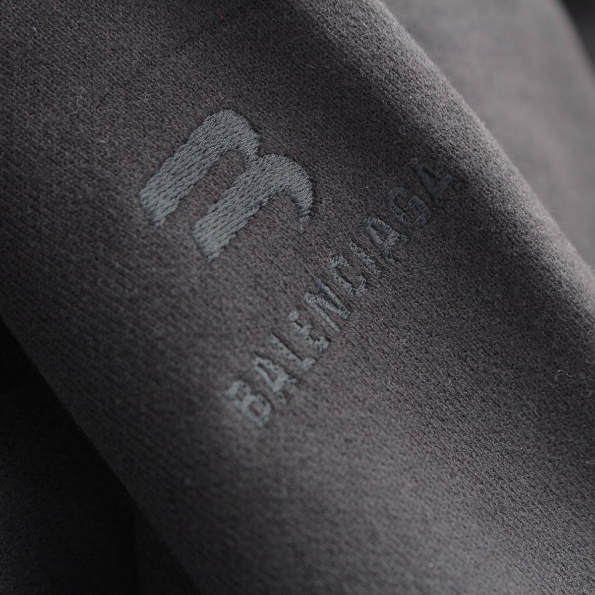 Balenciaga Cotton Logo Embroidery Sweatshirt Jogger Pants Black — view 6