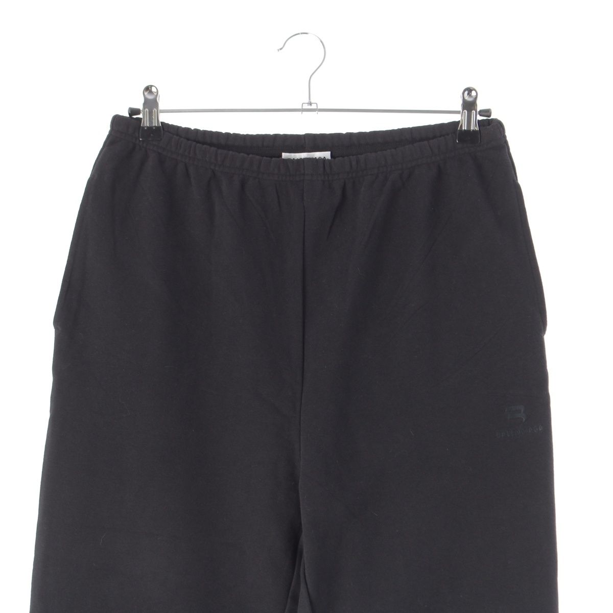 Balenciaga Cotton Logo Embroidery Sweatshirt Jogger Pants Black — view 3