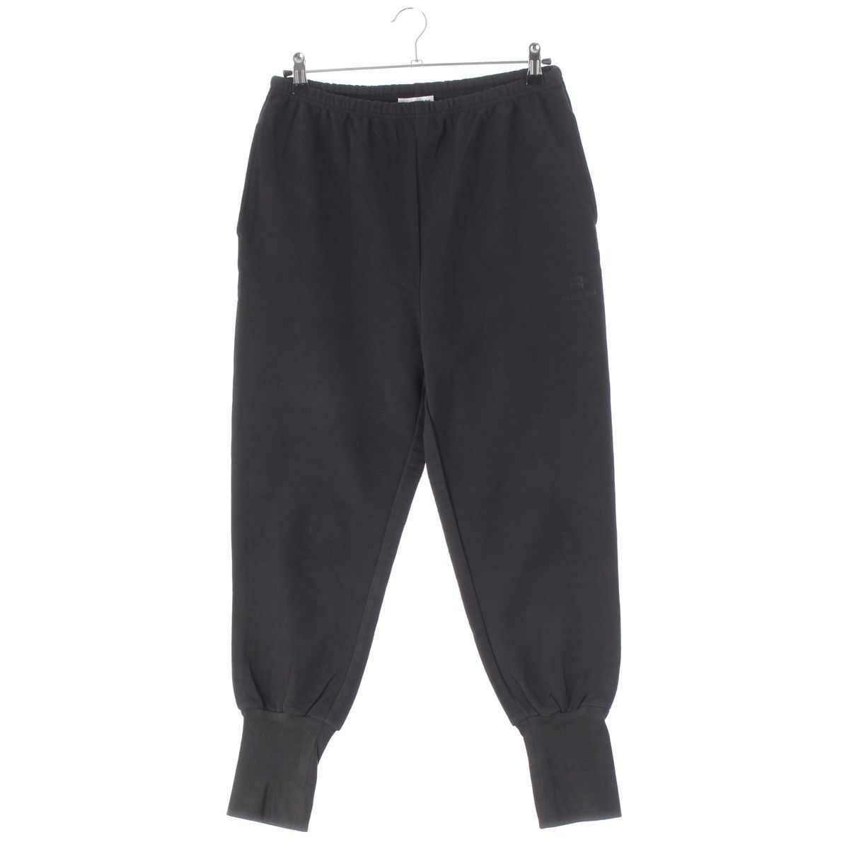 Balenciaga Cotton Logo Embroidery Sweatshirt Jogger Pants Black