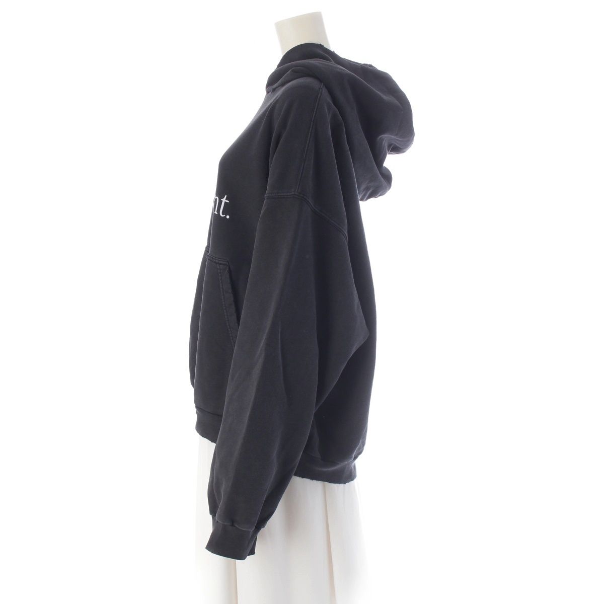 Balenciaga Be Different Destroyed Hoodie Top Black — view 3