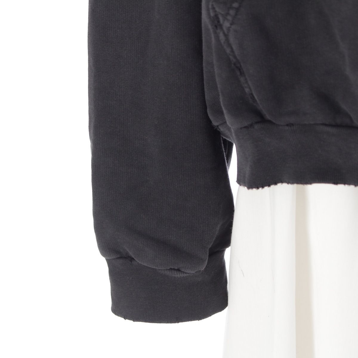 Balenciaga Be Different Destroyed Hoodie Top Black — view 6