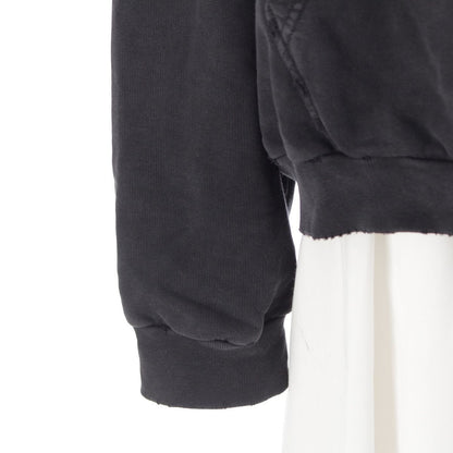 Balenciaga Be Different Destroyed Hoodie Top Black — view 6