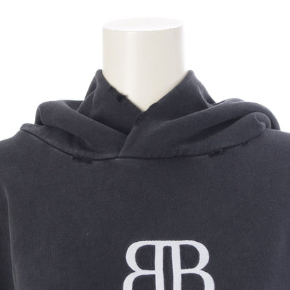 Balenciaga Be Different Destroyed Hoodie Top Black — view 5