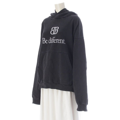 Balenciaga Be Different Destroyed Hoodie Top Black — view 2