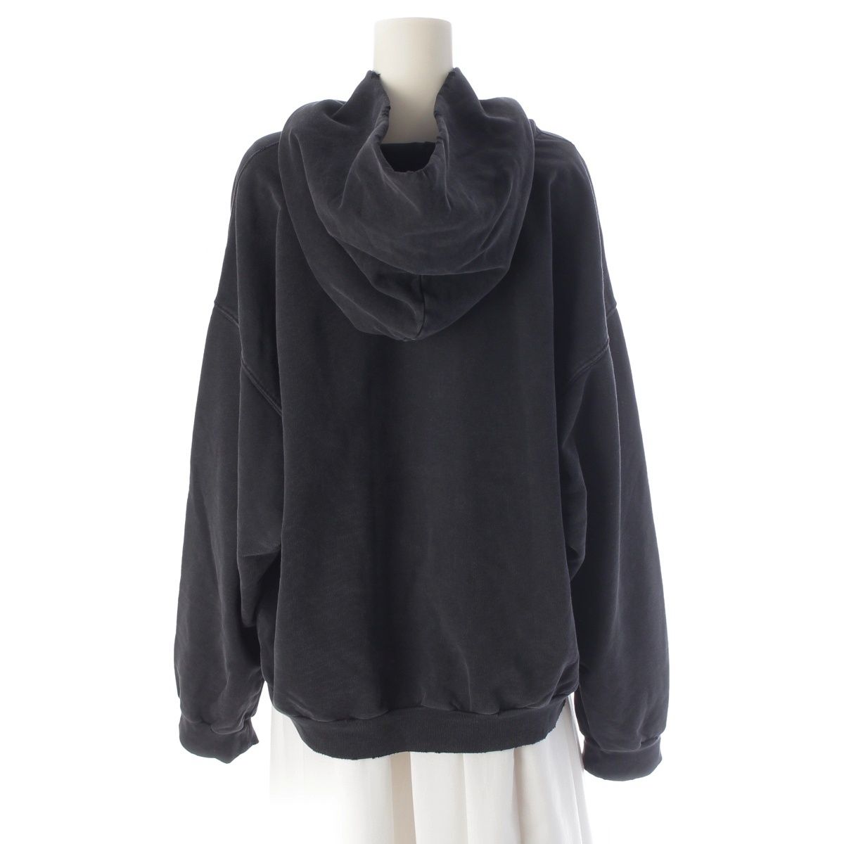 Balenciaga Be Different Destroyed Hoodie Top Black — view 4