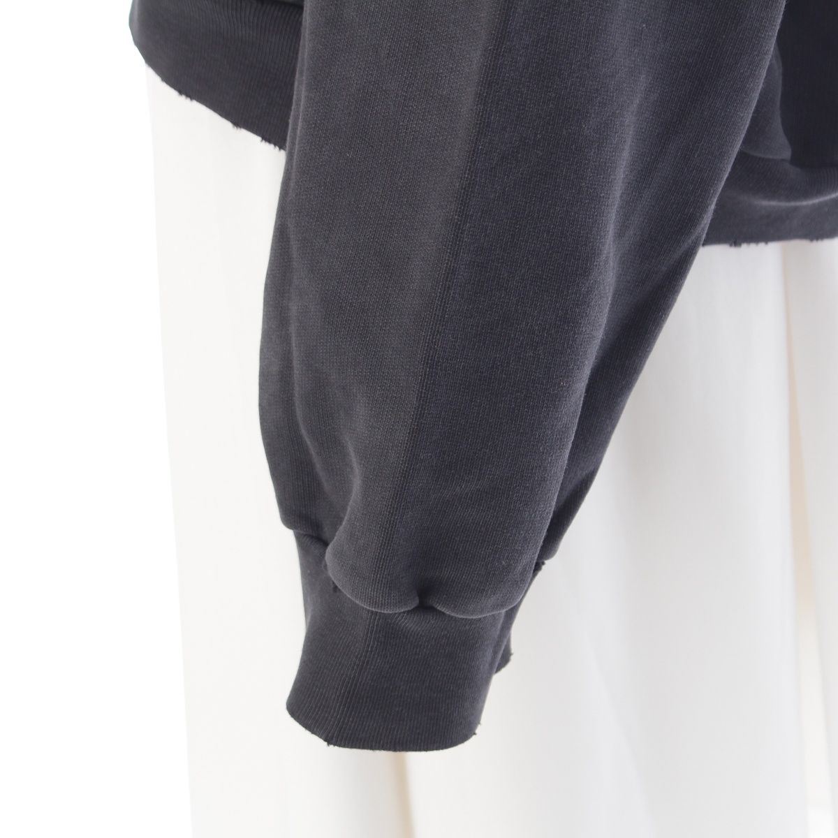 Balenciaga Be Different Destroyed Hoodie Top Black — view 7