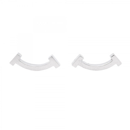 Tiffany & Co Earrings T Smile Mini 18k White Gold