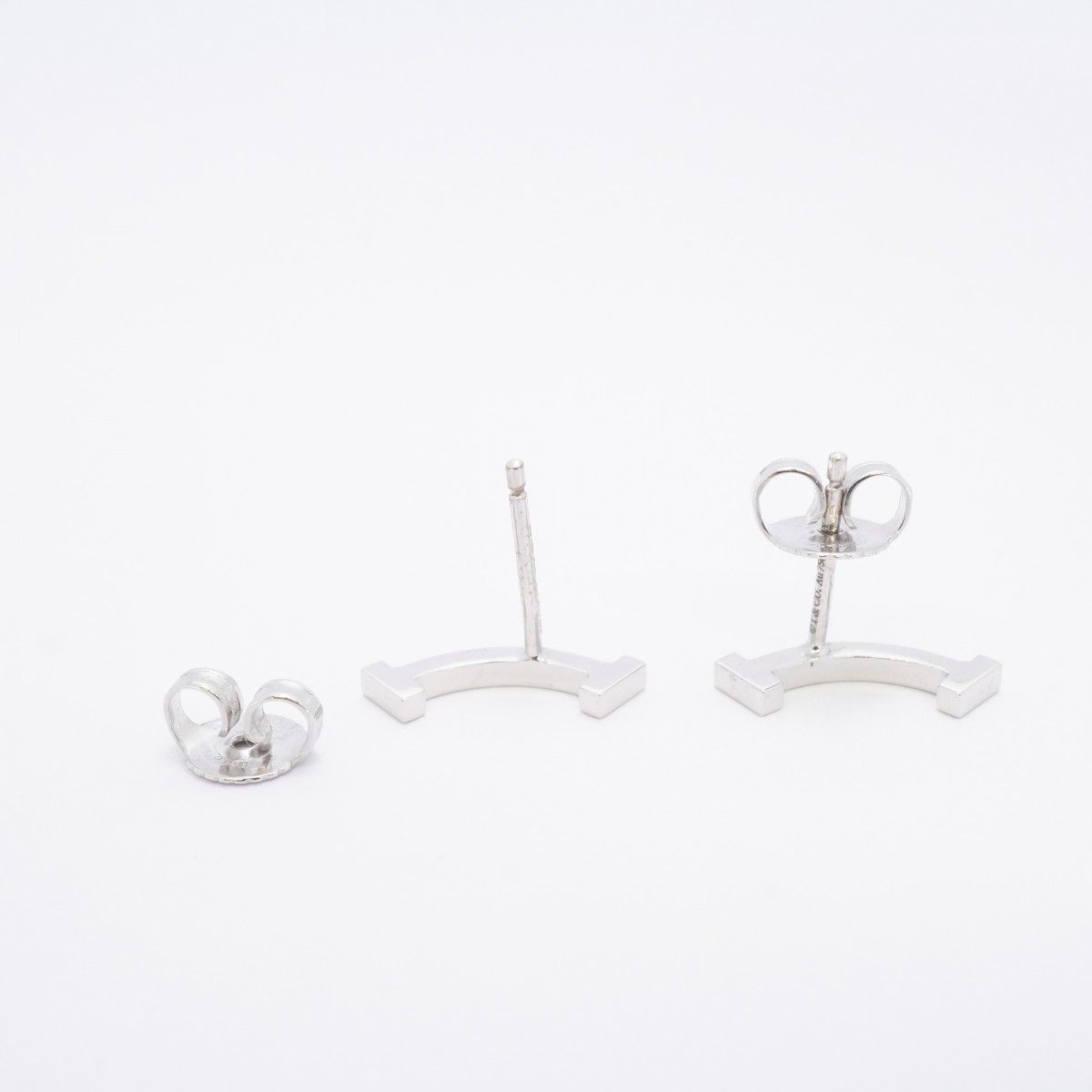 Tiffany & Co Earrings T Smile Mini 18k White Gold — view 3