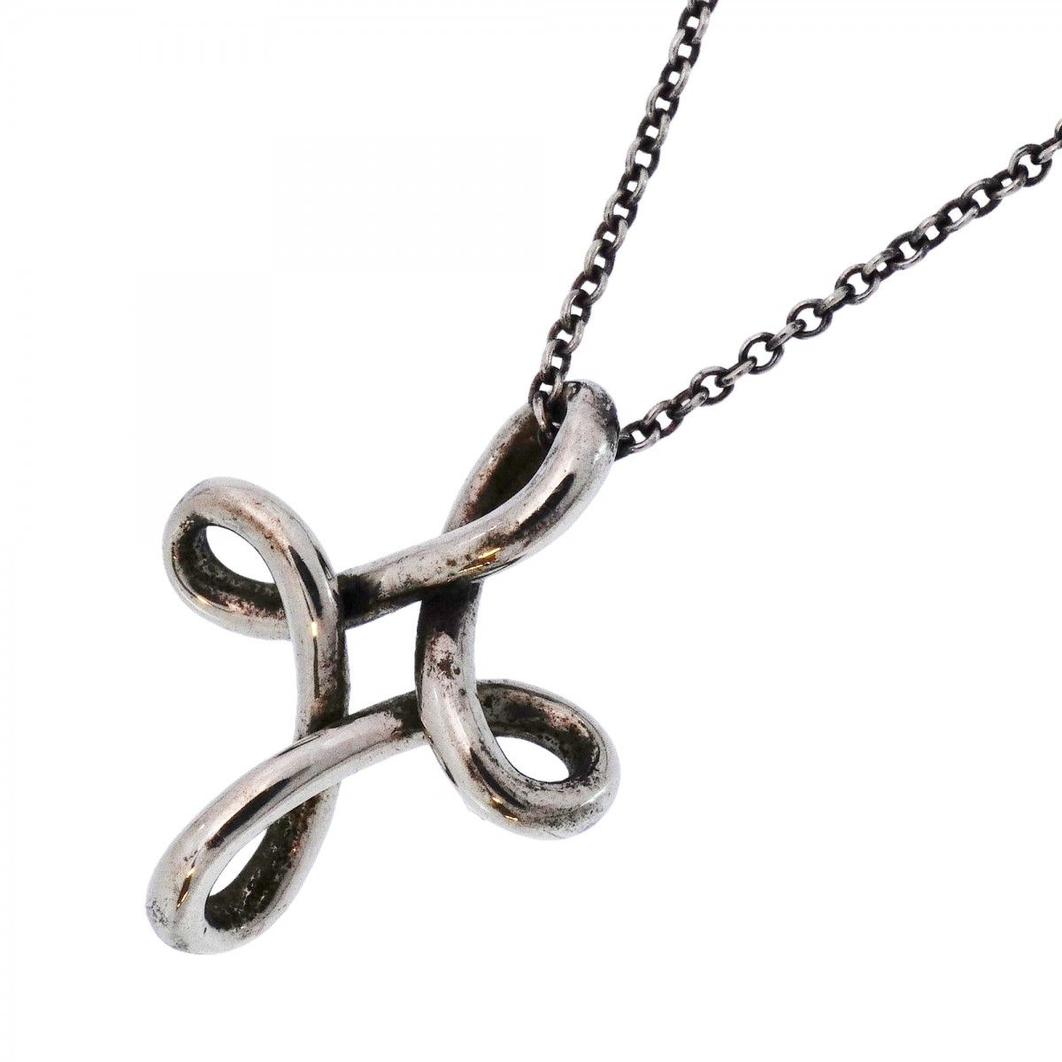 Tiffany & Co Necklace Infinity Cross 925 Sterling Silver