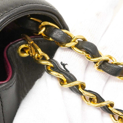 Chanel Shoulder Bag Diana Lambskin Black Gold — view 7