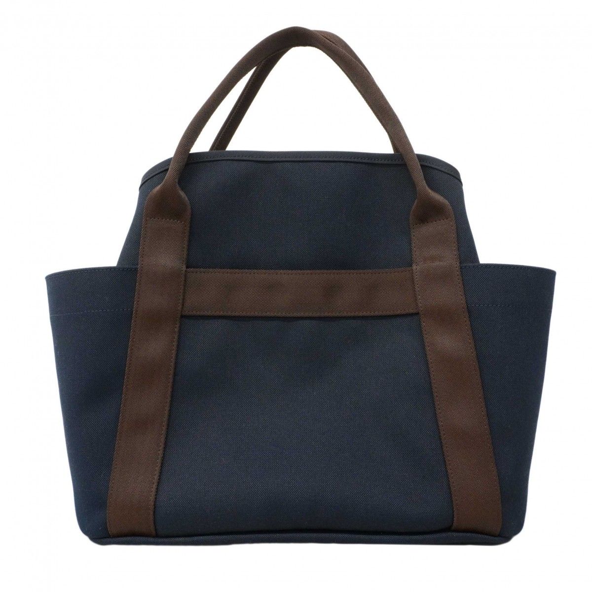 Hermes Boston Bag Sac de Panthere Je Gourme Canvas Navy Silver 2-Way — view 9