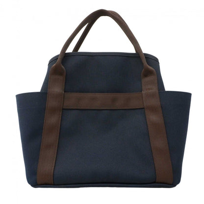 Hermes Boston Bag Sac de Panthere Je Gourme Canvas Navy Silver 2-Way — view 9