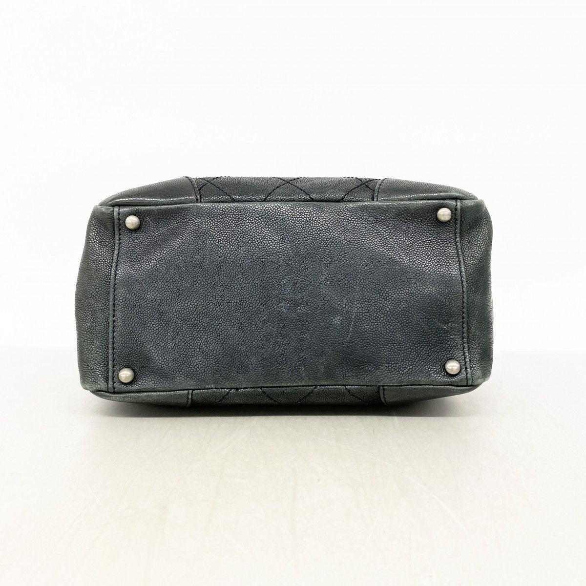 Chanel Handbag Wild Stitch Caviar Leather Black Silver — view 3