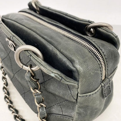 Chanel Handbag Wild Stitch Caviar Leather Black Silver — view 6