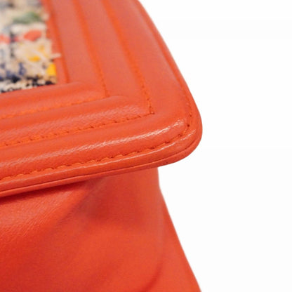 Chanel Shoulder Bag Body Tweed Orange Silver — view 6