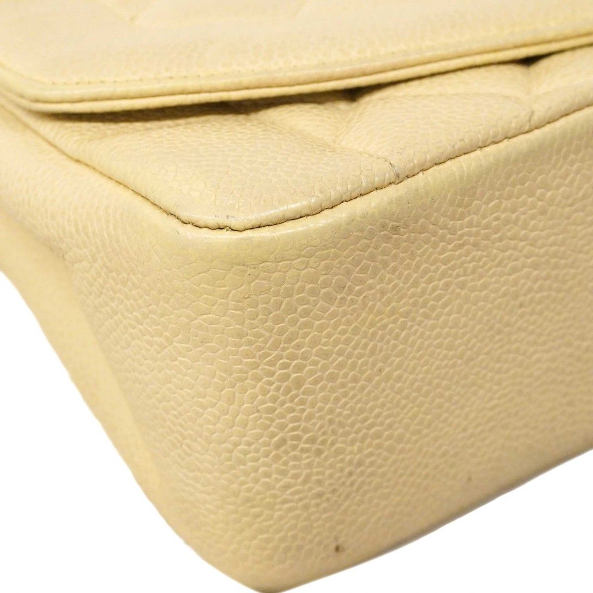 Chanel Shoulder Bag Diana Caviar Leather Ivory Gold — view 6