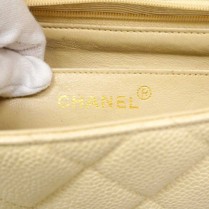 Chanel Shoulder Bag Diana Caviar Leather Ivory Gold — view 5