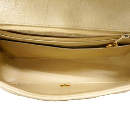 Chanel Shoulder Bag Diana Caviar Leather Ivory Gold — view 4