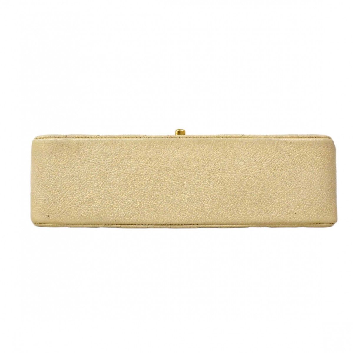 Chanel Shoulder Bag Diana Caviar Leather Ivory Gold — view 3