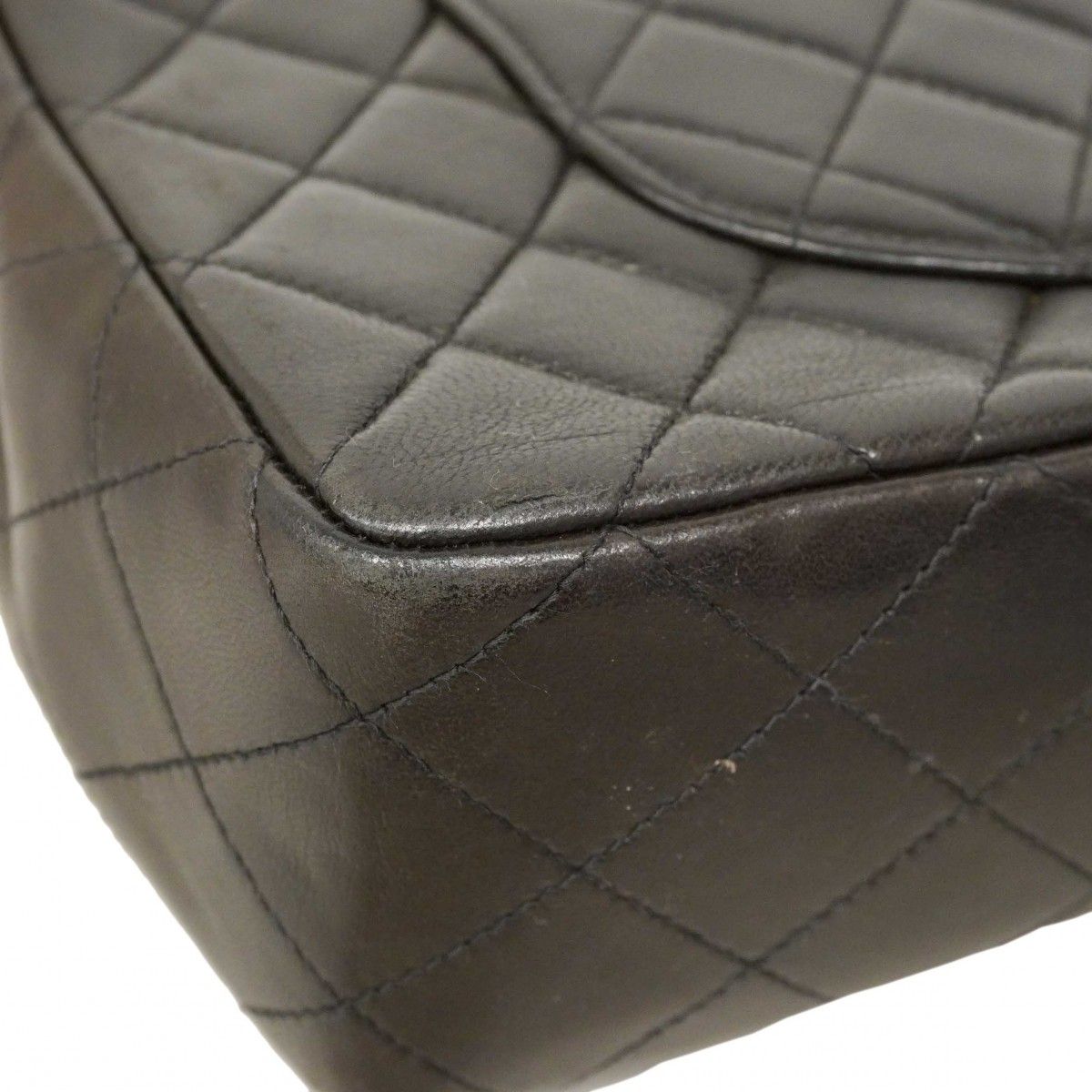 Chanel Handbag Quilted Parent Child Bag Lambskin Black Gold — view 7