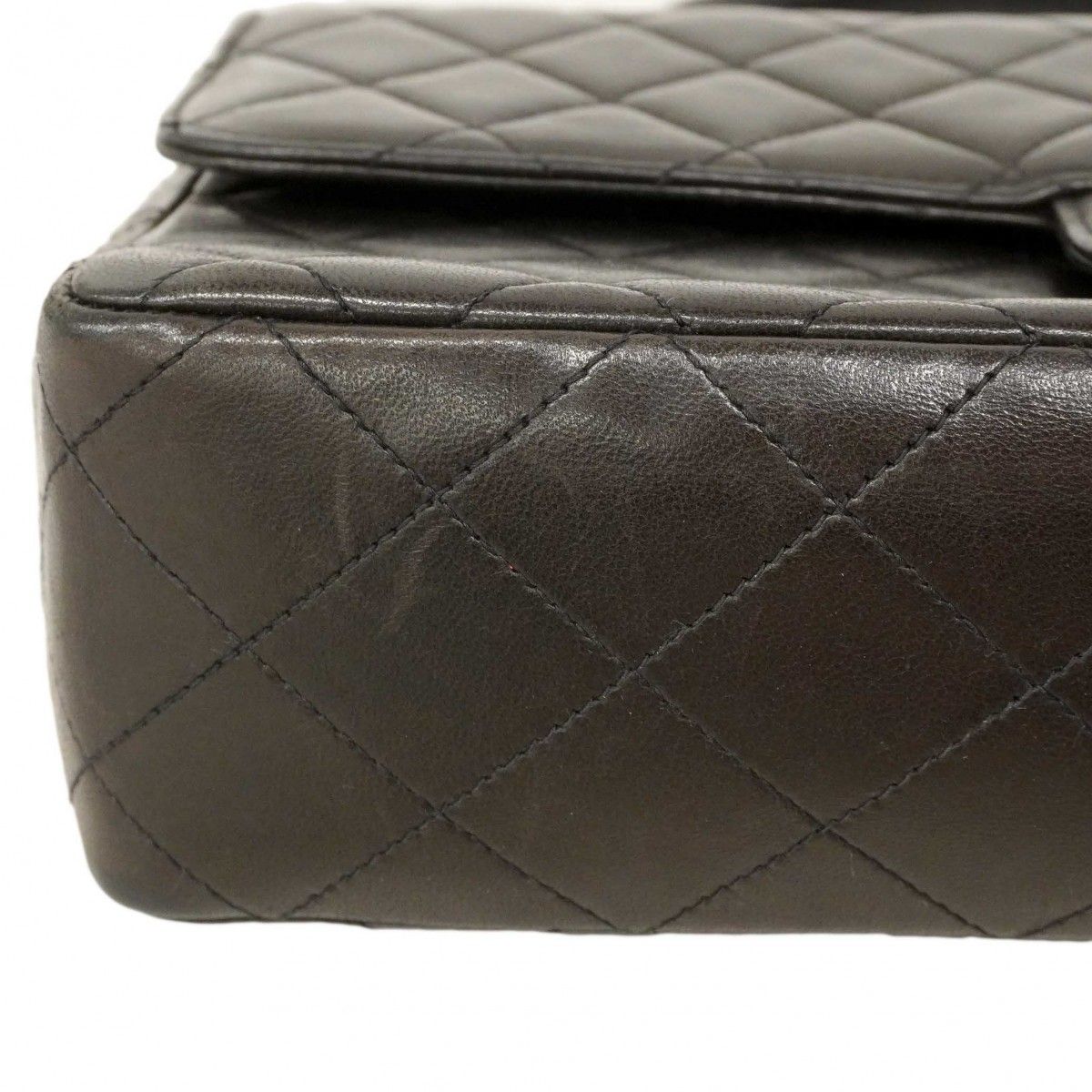 Chanel Handbag Quilted Parent Child Bag Lambskin Black Gold — view 6