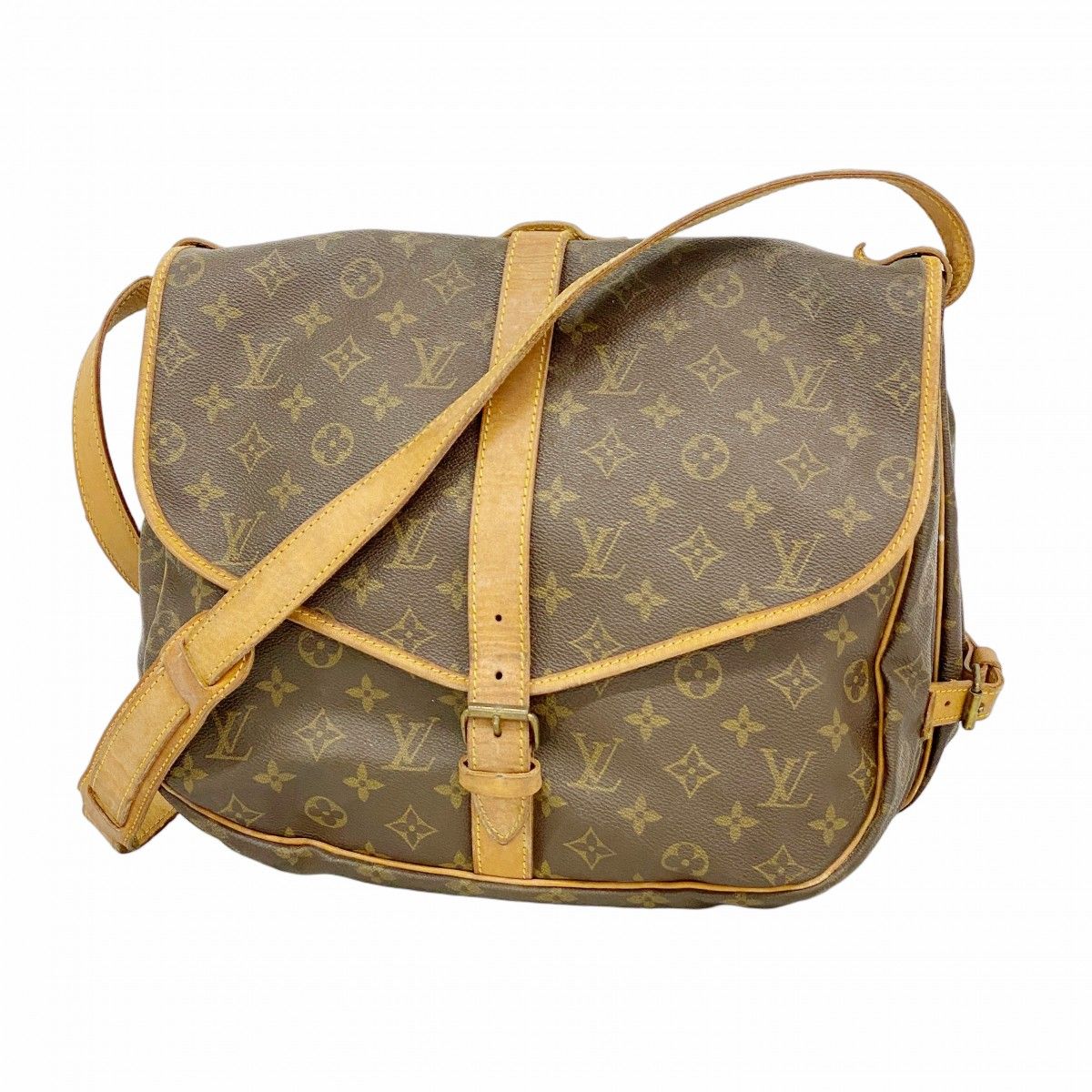 Louis Vuitton Shoulder Bag Monogram Saumur 35 Brown