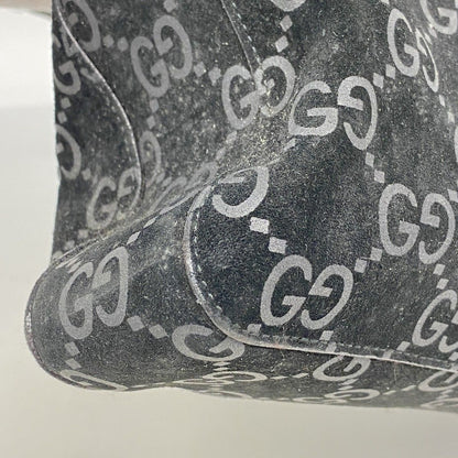 Gucci Shoulder Bag 001 Suede Black Silver — view 7