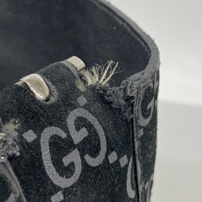 Gucci Shoulder Bag 001 Suede Black Silver — view 6