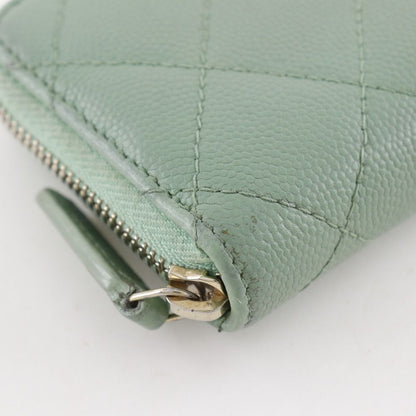 Chanel Quilted Zip Coin Purse Classic Caviar Leather Gold Case — view 4