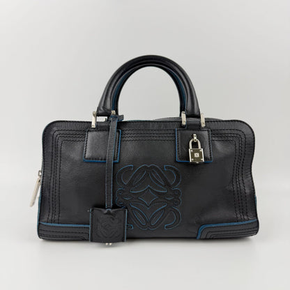 Loewe Anagram Amazona 28 Handbag Black Leather Vintage — view 3