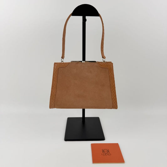Loewe Handbag Salmon Pink Suede Vintage