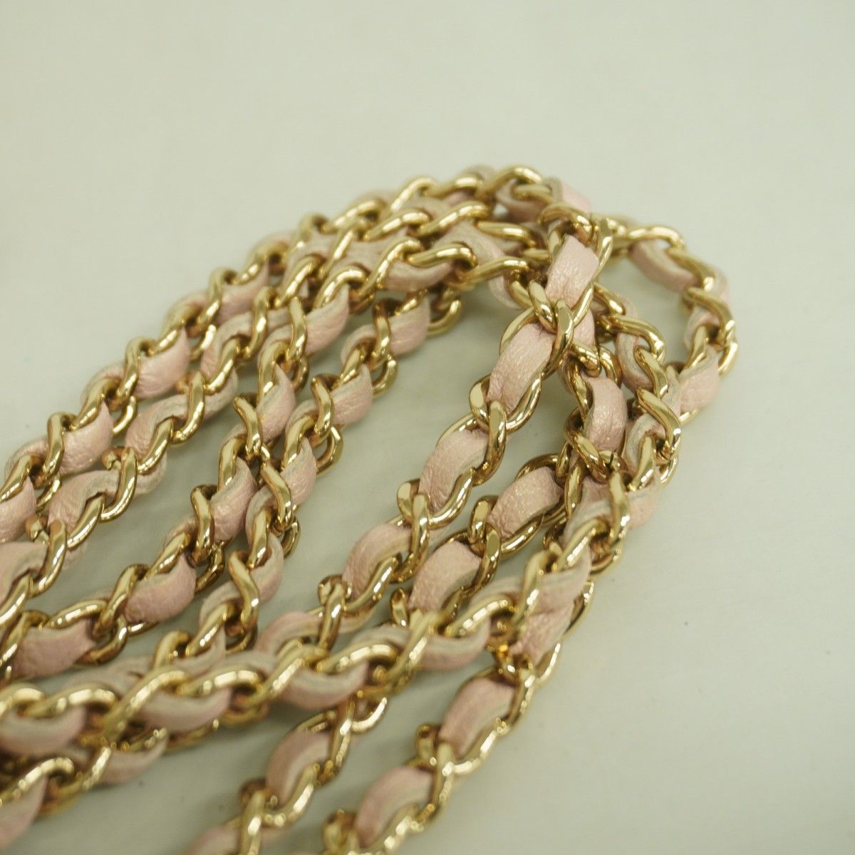 Chanel Shoulder Bag Quilted Caviar Leather Pink Champagne Gold — view 7