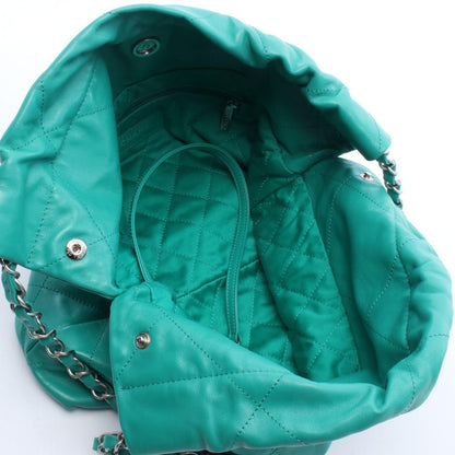 Chanel Shoulder Bag Quilted 22 Small Green Leather 22 Chain — view 3