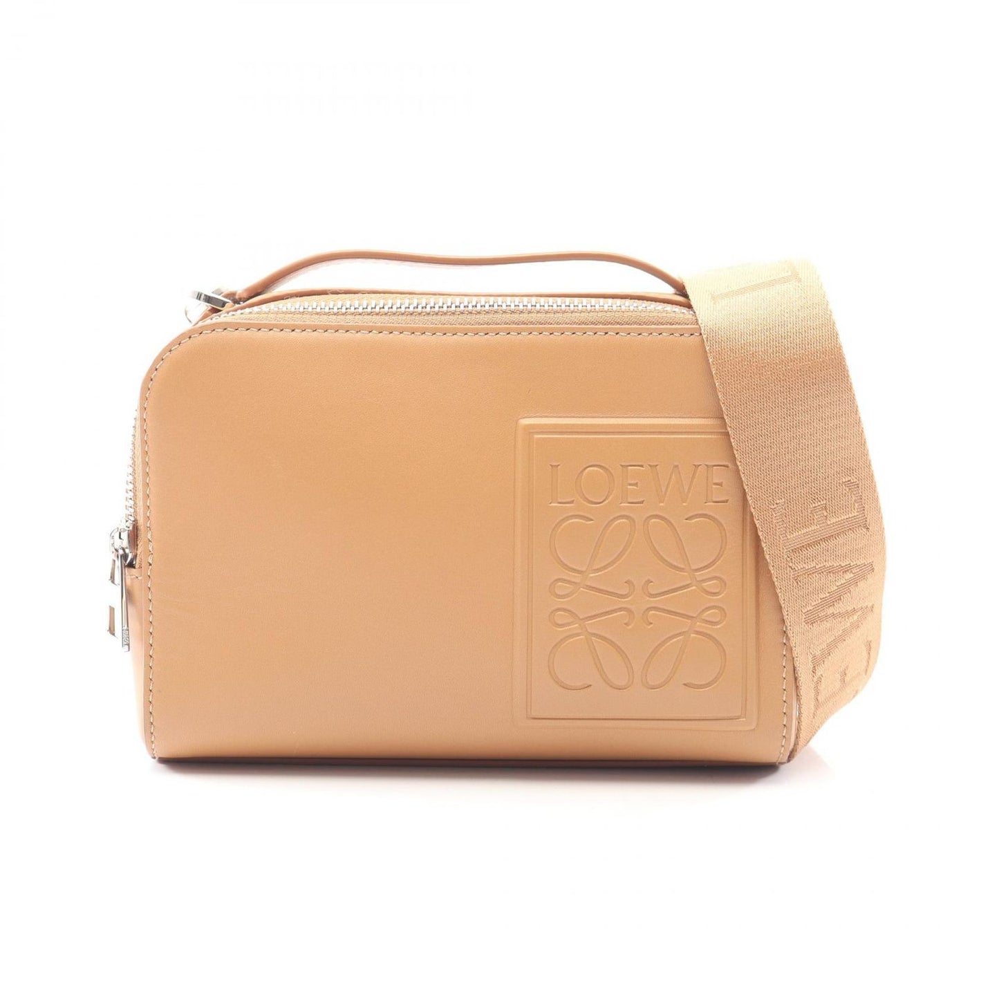 Loewe Crossbody Camera Bag Mini 2-Way Camel Leather Anagram